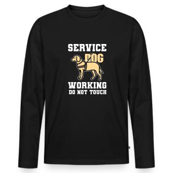 Dog trainer Dog trainer - Men's Premium Organic Long Sleeve Shirt - black - Front - Nico (187cm)
