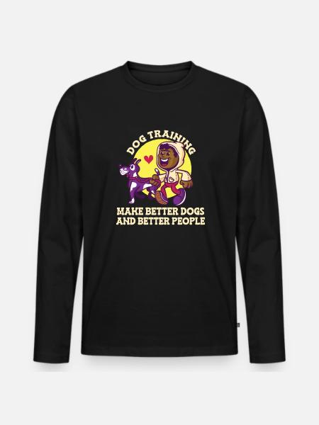 Dog trainer Dog trainer - Men's Premium Organic Long Sleeve Shirt - black