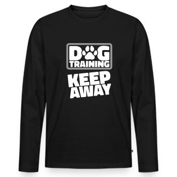 Hundetrainer Hundetrainer - Männer Premium Bio Langarmshirt - Schwarz - Vorne - Nico (187cm)