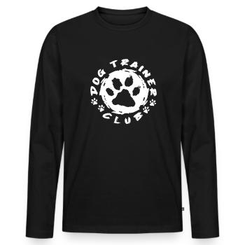 Hundetrainer Hundetrainer - Männer Premium Bio Langarmshirt - Schwarz - Vorne - Nico (187cm)