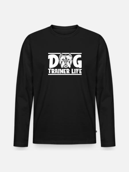 Dog trainer Dog trainer - Men's Premium Organic Long Sleeve Shirt - black