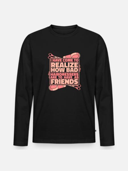 Coiffeur Coiffeur Drôle - T-shirt manches longues Premium bio Homme - noir