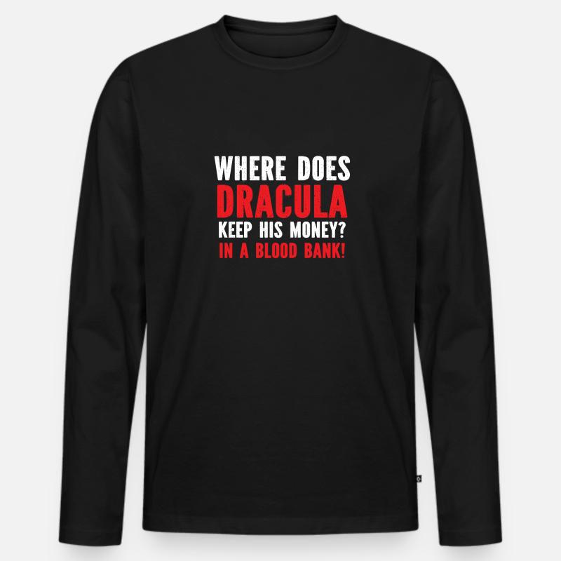 Halloween - Männer Premium Bio Langarmshirt - Schwarz