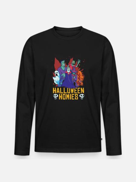 Halloween Vampire - Men's Premium Organic Long Sleeve Shirt - black