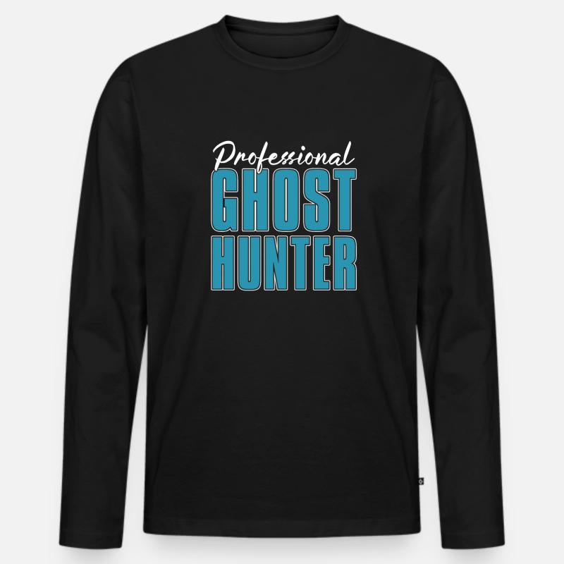 Halloween - Männer Premium Bio Langarmshirt - Schwarz