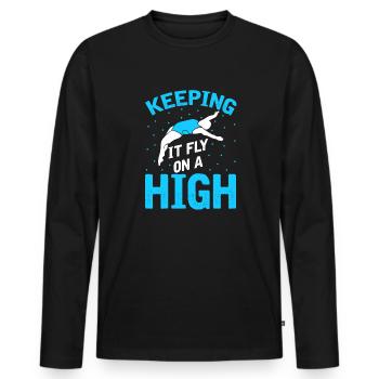 Turmspringen Turmspringer Kalt - Männer Premium Bio Langarmshirt - Schwarz - Vorne - Nico (187cm)