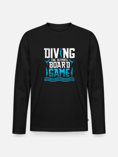 Diving Divers - Men's Premium Organic Long Sleeve Shirt - black