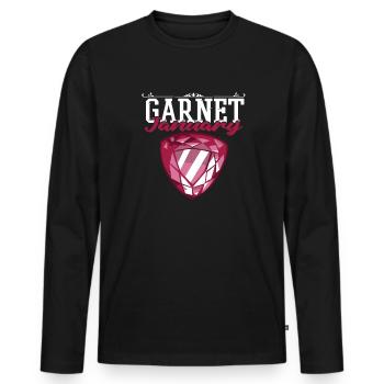 Schürfer Schürfen Schatz - Männer Premium Bio Langarmshirt - Schwarz - Vorne - Nico (187cm)