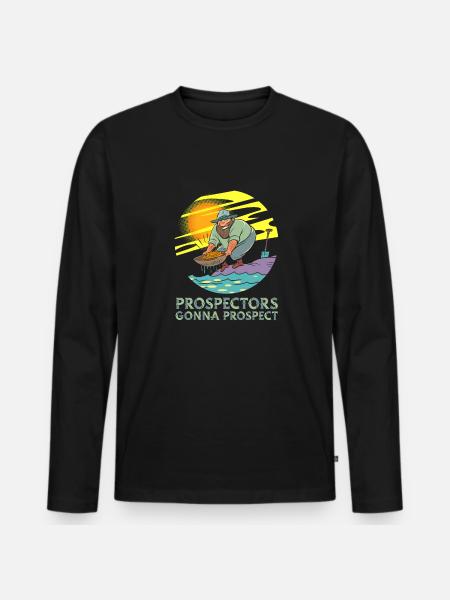 Prospectors Digging Treasure - Men's Premium Organic Long Sleeve Shirt - black