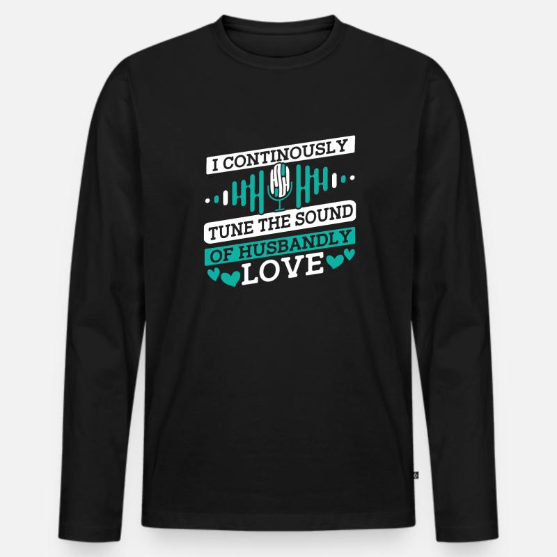 Tontechniker Toningenieur Tontechniker Ehemann - Männer Premium Bio Langarmshirt - Schwarz