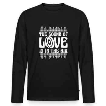 Ingénieur du son Ingénieur du son mari - T-shirt manches longues Premium bio Homme - noir - Devant - Nico (187cm)
