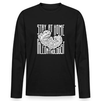 Dinosaurier Erwachsener Dinosaurier - Männer Premium Bio Langarmshirt - Schwarz - Vorne - Nico (187cm)