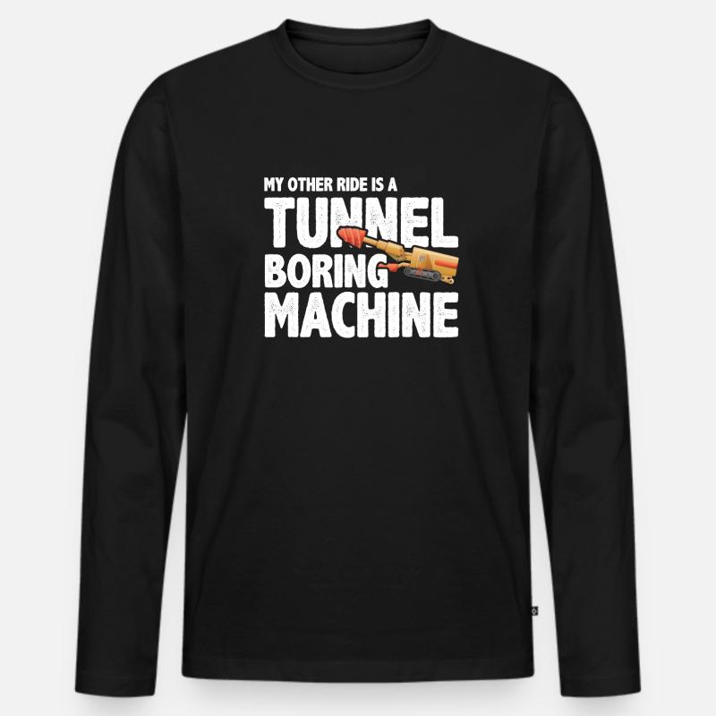 Engineer Tunnel Mining Engineer - Men's Premium Organic Long Sleeve Shirt - black