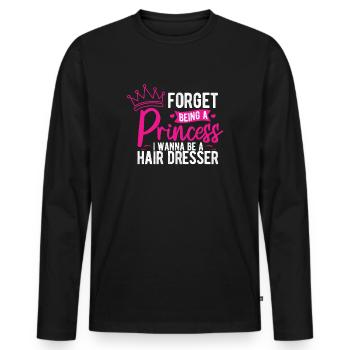 Coiffeur Coiffeur Coiffeur - T-shirt manches longues Premium bio Homme - noir - Devant - Nico (187cm)