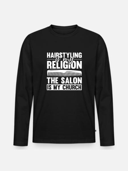Coiffeur Coiffeur Coiffeur - T-shirt manches longues Premium bio Homme - noir