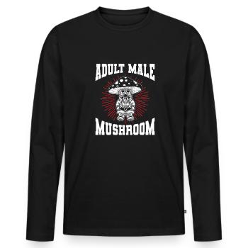 Mushroom pickers Mushrooms Mushroom dwarf - Men's Premium Organic Long Sleeve Shirt - black - Front - Nico (187cm)
