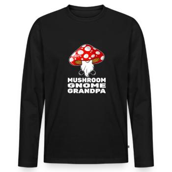 Mushroom pickers Mushrooms Mushroom dwarf - Men's Premium Organic Long Sleeve Shirt - black - Front - Nico (187cm)