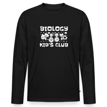 Biology Biologist Children Biology - Men's Premium Organic Long Sleeve Shirt - black - Front - Nico (187cm)