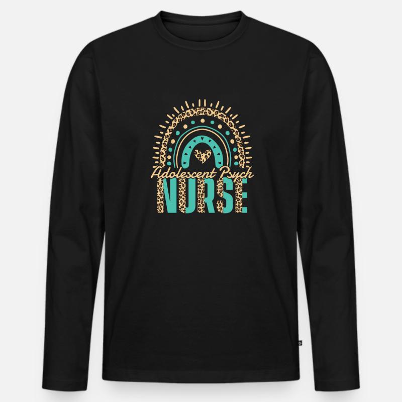 Krankenschwester - Männer Premium Bio Langarmshirt - Schwarz