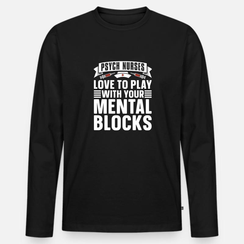 Krankenschwester - Männer Premium Bio Langarmshirt - Schwarz