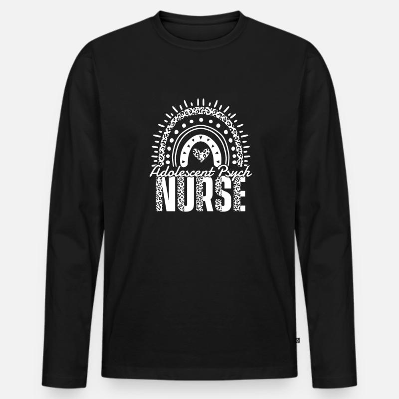 Krankenschwester - Männer Premium Bio Langarmshirt - Schwarz