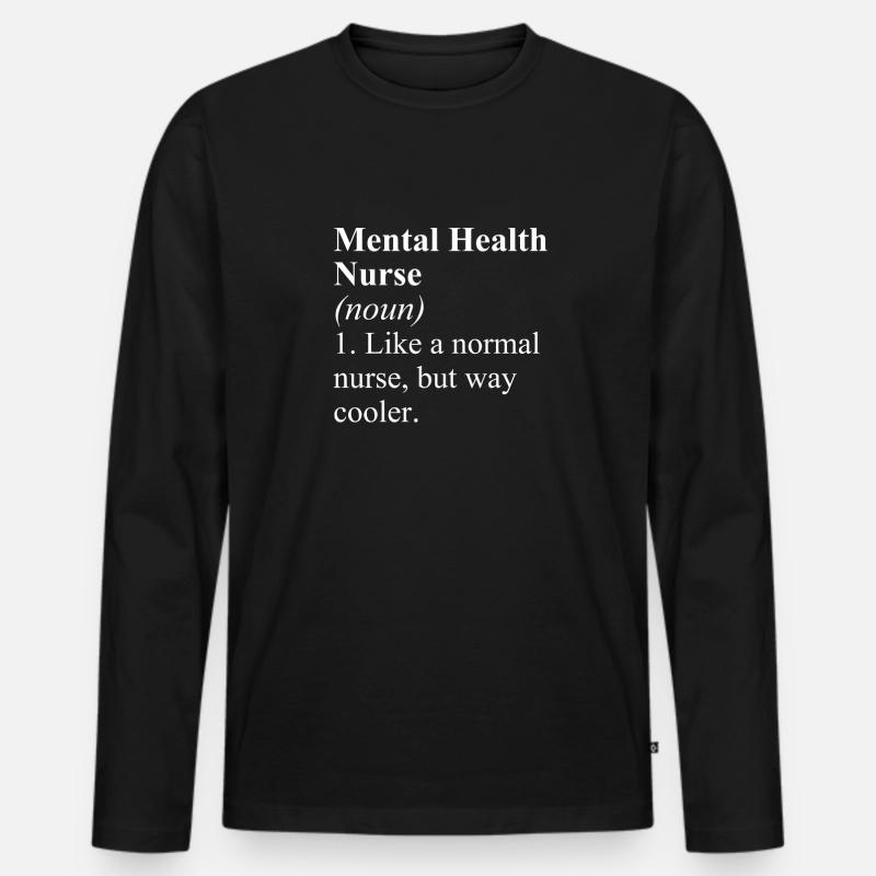 Krankenschwester - Männer Premium Bio Langarmshirt - Schwarz