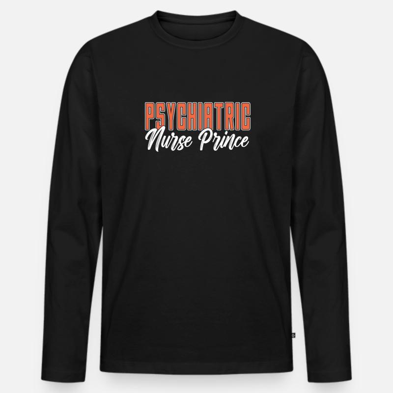 Krankenschwester - Männer Premium Bio Langarmshirt - Schwarz