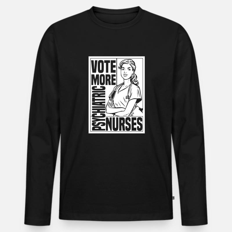 Krankenschwester - Männer Premium Bio Langarmshirt - Schwarz