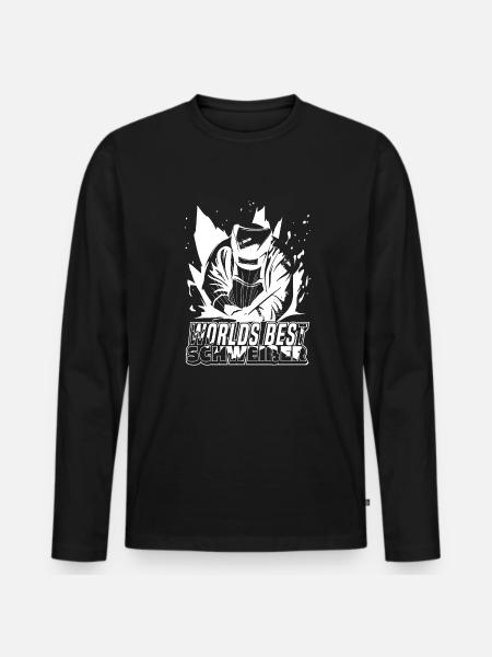 Blacksmith Metal Worker Locksmith - Men's Premium Organic Long Sleeve Shirt - black