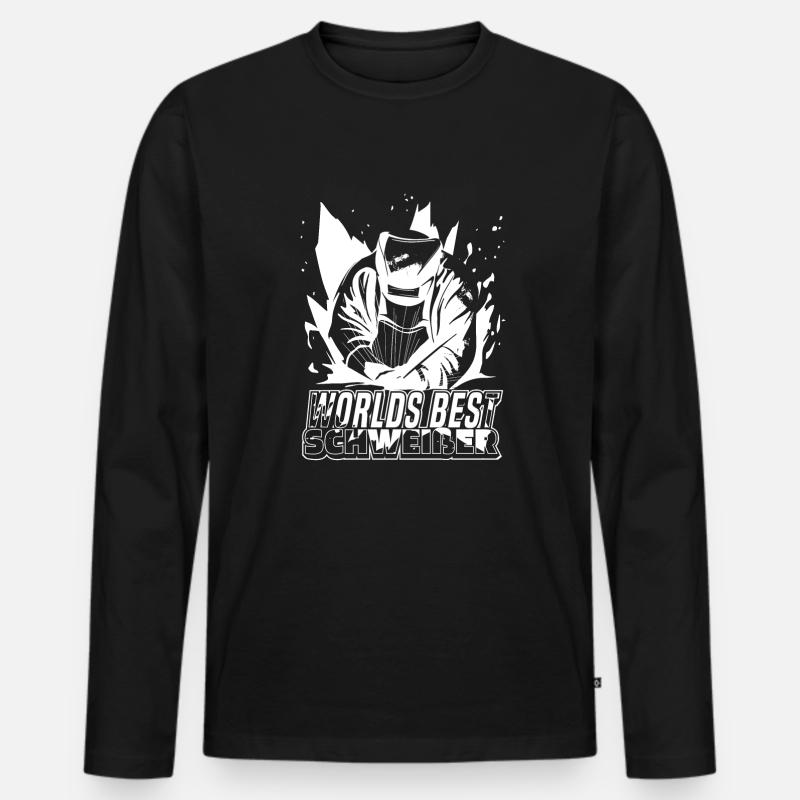 Blacksmith Metal Worker Locksmith - Men's Premium Organic Long Sleeve Shirt - black