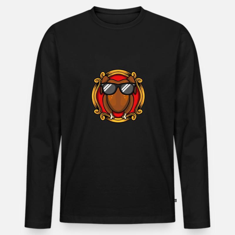 Thanksgiving Witzig - Männer Premium Bio Langarmshirt - Schwarz