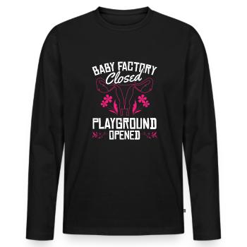 Hysterektomie Hysterektomie - Männer Premium Bio Langarmshirt - Schwarz - Vorne - Nico (187cm)