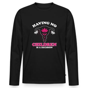 Hysterektomie Hysterektomie - Männer Premium Bio Langarmshirt - Schwarz - Vorne - Nico (187cm)