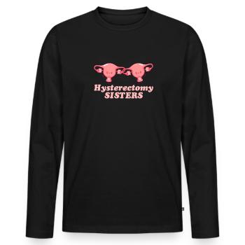 Hysterektomie Hysterektomie - Männer Premium Bio Langarmshirt - Schwarz - Vorne - Nico (187cm)