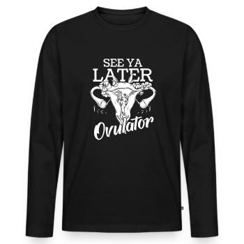 Hysterektomie Hysterektomie - Männer Premium Bio Langarmshirt - Schwarz - Vorne - Nico (187cm)