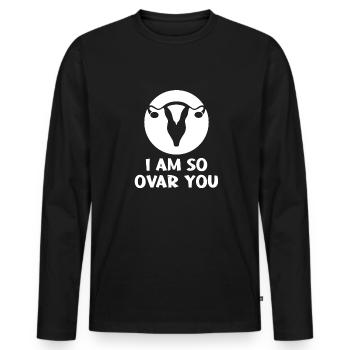 Hysterektomie Hysterektomie - Männer Premium Bio Langarmshirt - Schwarz - Vorne - Nico (187cm)