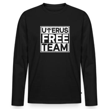 Hysterektomie Hysterektomie - Männer Premium Bio Langarmshirt - Schwarz - Vorne - Nico (187cm)
