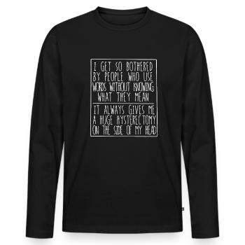 Hysterektomie Hysterektomie - Männer Premium Bio Langarmshirt - Schwarz - Vorne - Nico (187cm)