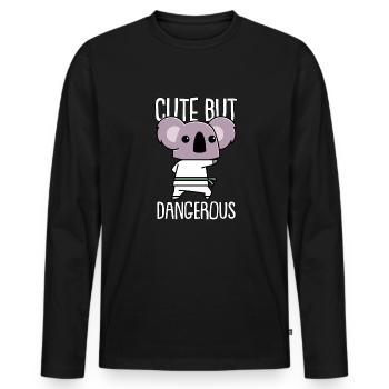 Taekwondo Koala Taekwondo Mama - Men's Premium Organic Long Sleeve Shirt - black - Front - Nico (187cm)