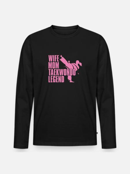 Taekwondo Mama - Men's Premium Organic Long Sleeve Shirt - black