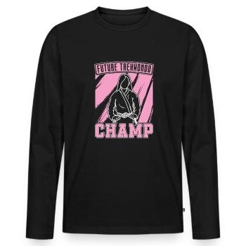 Taekwondo - Männer Premium Bio Langarmshirt - Schwarz - Vorne - Nico (187cm)