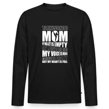 Taekwondo Humor Taekwondo Mama - Männer Premium Bio Langarmshirt - Schwarz - Vorne - Nico (187cm)