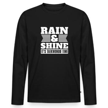 Taekwondo Lustig - Männer Premium Bio Langarmshirt - Schwarz - Vorne - Nico (187cm)