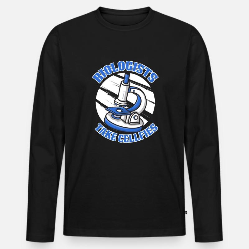 Biologiste Biologiste Microscope Biologiste moléculaire - T-shirt manches longues Premium bio Homme - noir