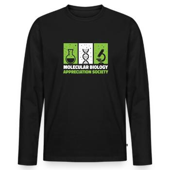 Biology Biologist Molecular biologist - Men's Premium Organic Long Sleeve Shirt - black - Front - Nico (187cm)