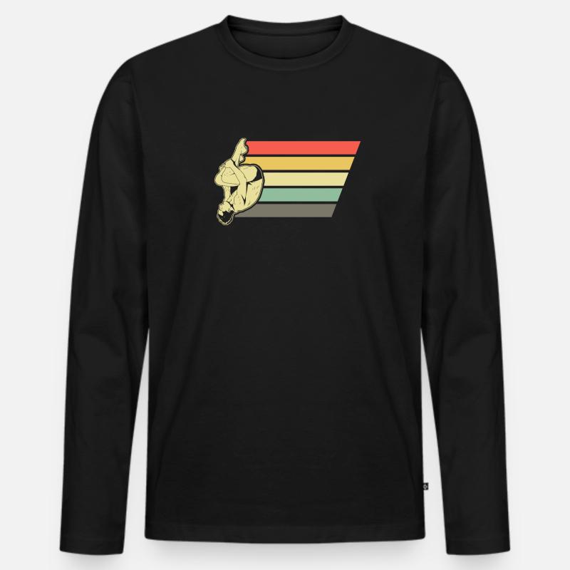 Turmspringen Turmspringer - Männer Premium Bio Langarmshirt - Schwarz
