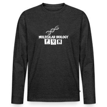 Biologie Biologe DNA Molekularbiologe - Männer Premium Bio Langarmshirt - Anthrazit meliert - Vorne - Nico (187cm)