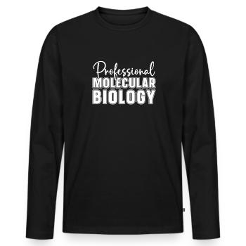 Biology Biologist Molecular biologist - Men's Premium Organic Long Sleeve Shirt - black - Front - Nico (187cm)