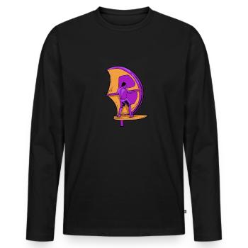 Wing Surf Wing Foil Wing Surfing - Men's Premium Organic Long Sleeve Shirt - black - Front - Nico (187cm)