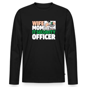 Developer Coder Programmer Mama - Men's Premium Organic Long Sleeve Shirt - black - Front - Nico (187cm)